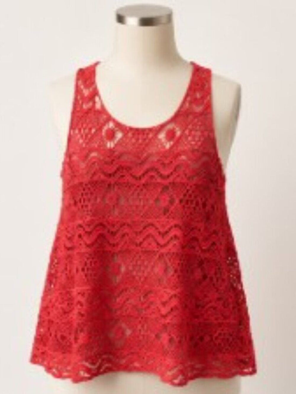 4 for $25 ❤️ Maurices Coral Crochet Lace Tank Top ❤️ - 0X